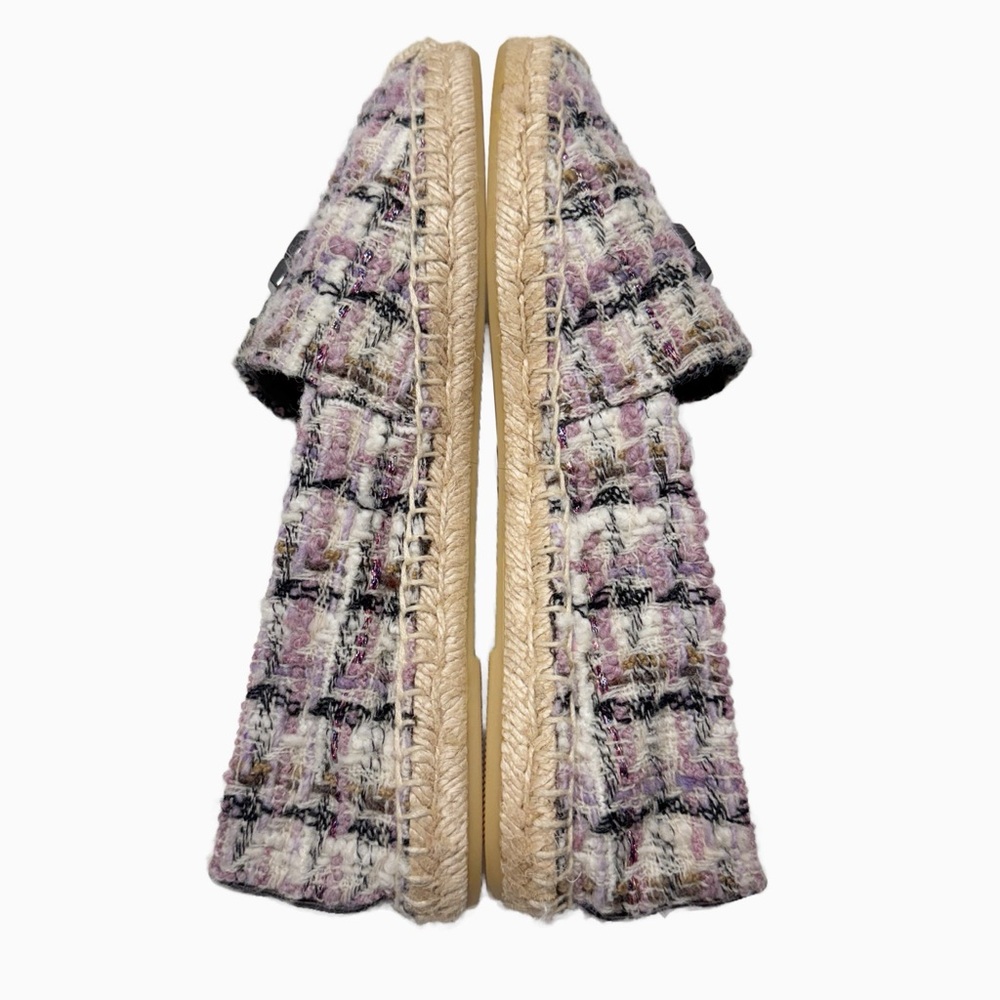 Tory Burch | Everly Tweed Espadrille -Purple Multicolor Tweed - Picture 7 of 12